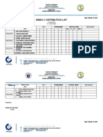 Lores Elementary Weekly Distribution List