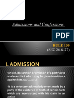 Admission and Confession Rule 130 Sec 26-27