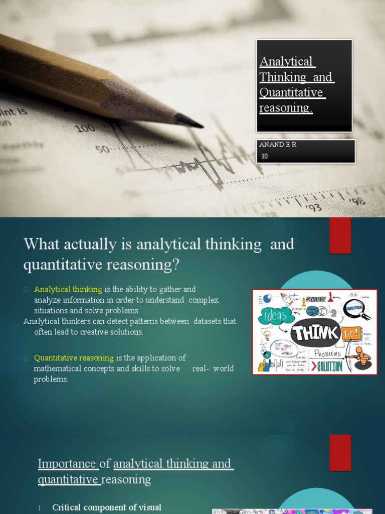 Analytical Thinking & Quantitative Reasoning | PDF | Reason | Mathematics