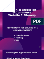 Lesson 4 Create An e Commerce Website and Sitemap