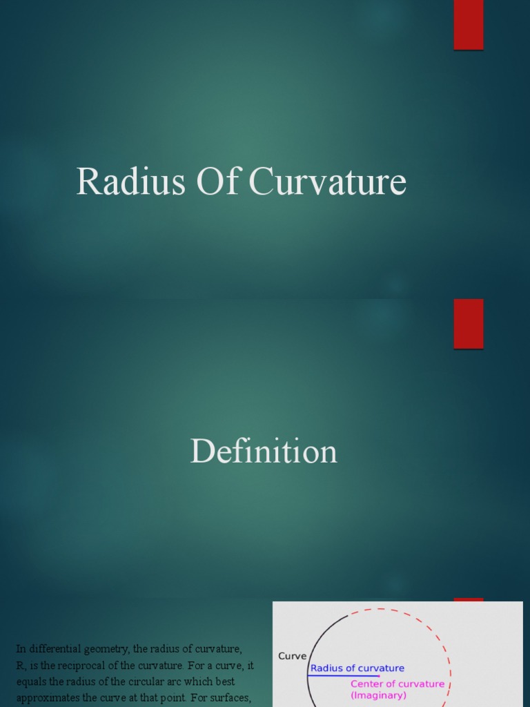 Radius of Curvature Explained | PDF | Curvature | Geometry