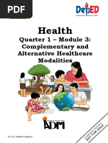 Health10 q1 Mod3 Complementary and Alternative Healthcare Modalities Ver2