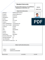 Mumbai University: Application Form Ph.D. Entrance Test (PET) For Admission To PH.D 2021-22