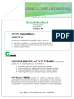 Physical Education Handout on Fitness Components