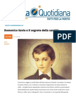 Domenico Savio e il segreto della santità