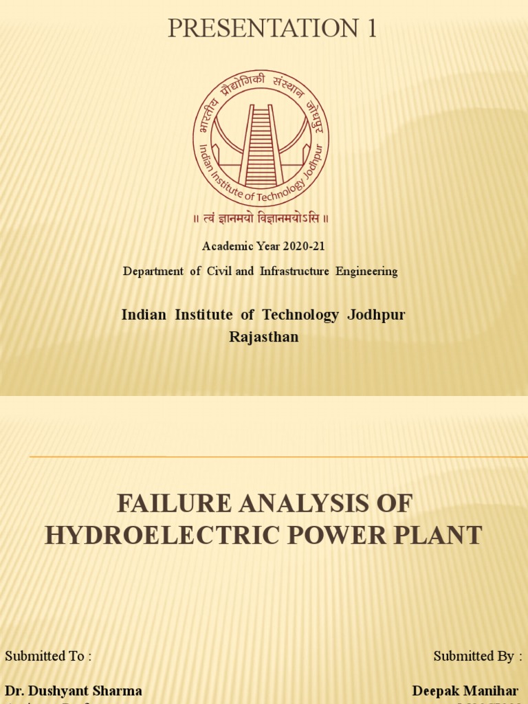 Failure Analysis of Hydroelectric Power Plant PDF Hydroelectricity