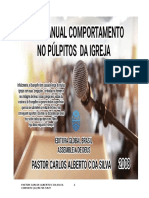 Livro Manual comportamento No Púlpitos da Igreja