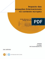 Impacto do IVA nas transações intracomunitárias