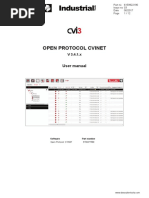 Open Protocol Cvinet: User Manual