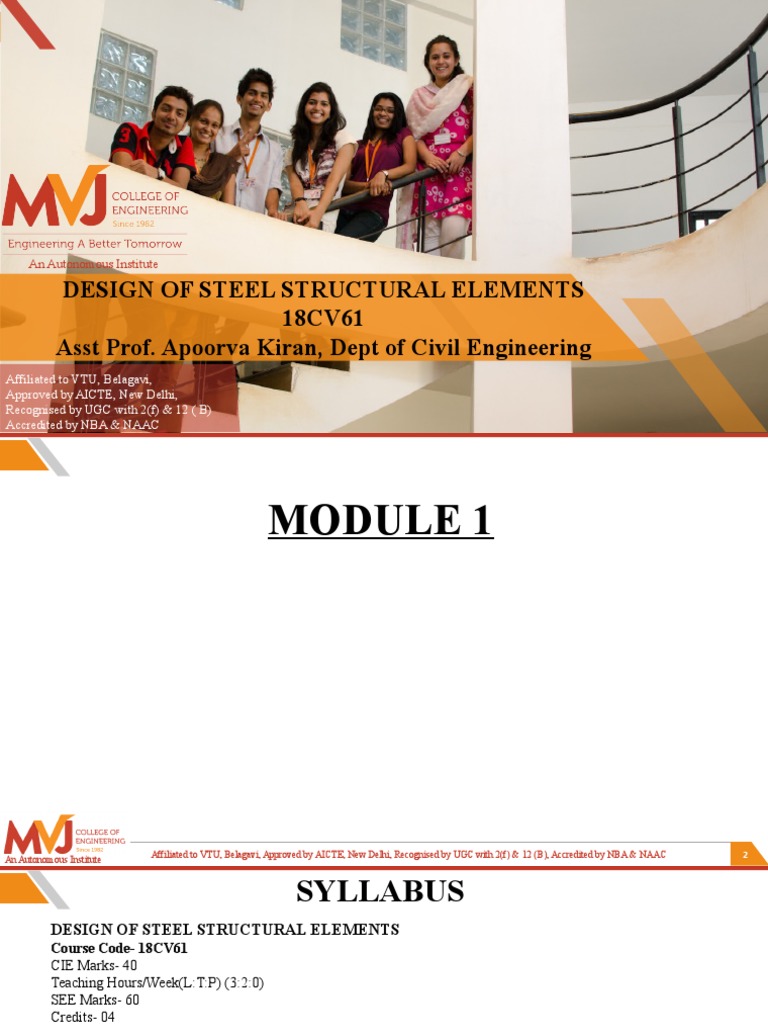 Steel Structures Design Syllabus | PDF | Bending | Strength Of Materials