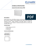 Technical Specification - Waterproof Junction Boxes IP65