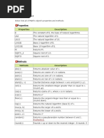 Properties: The Math Object