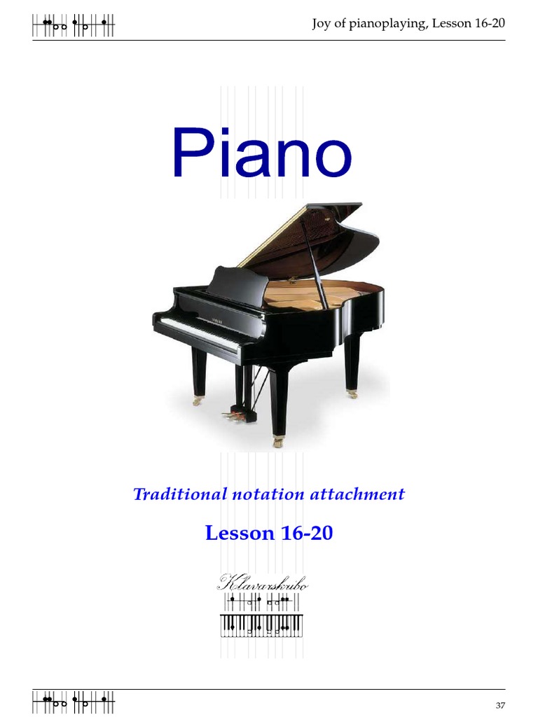 Course Piano Lesson 16-20 Music in Traditional Notation | PDF
