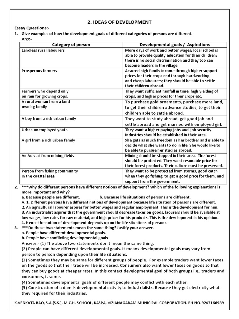 Ideas of Development EM Full Notes | PDF | Infant Mortality | Life ...