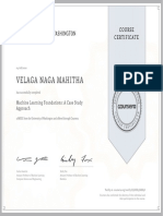 Velaga Naga Mahitha: Course Certificate