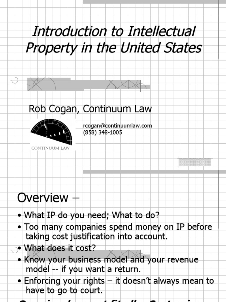 Introduction To US Intellectual IP | PDF | Intellectual Property | Patent