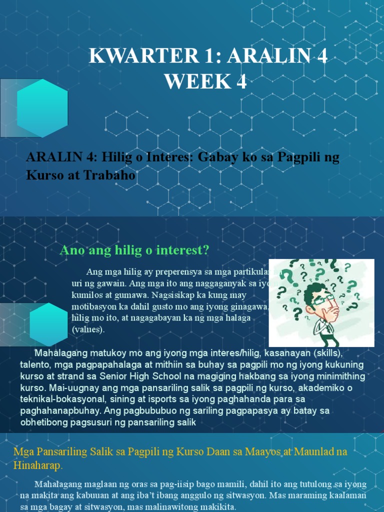 Esp 7 Week 4 | PDF
