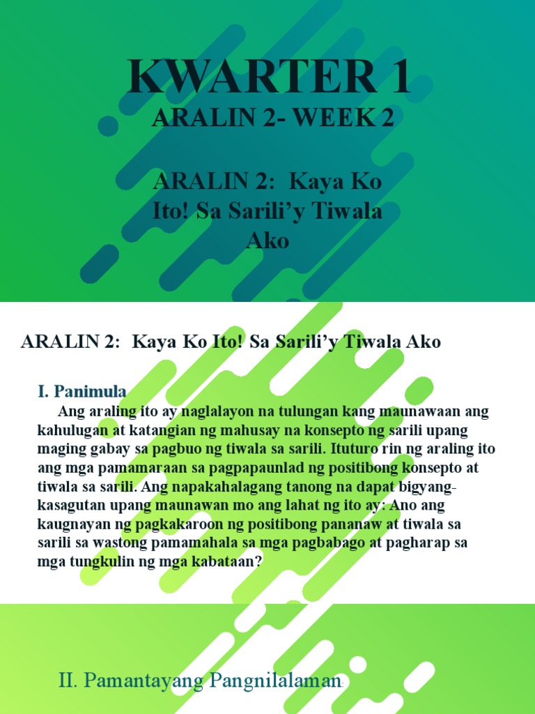 Esp 7 Week 2 | PDF