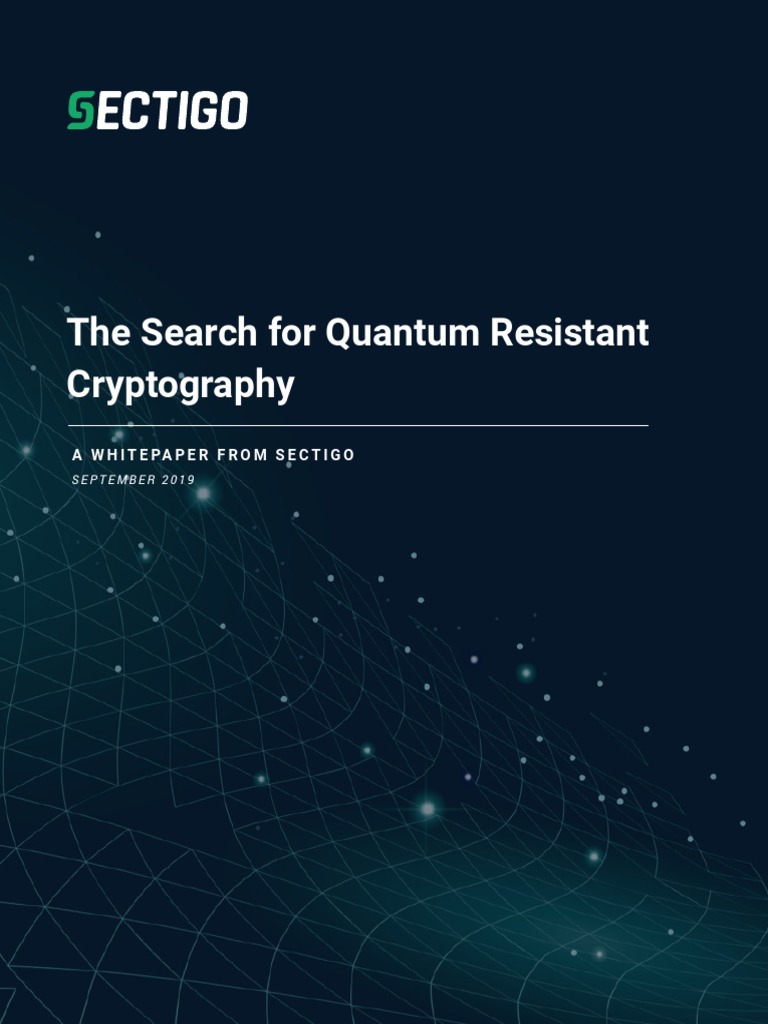 Quantum Resistance Whitepaper Pdf Cryptography Encryption