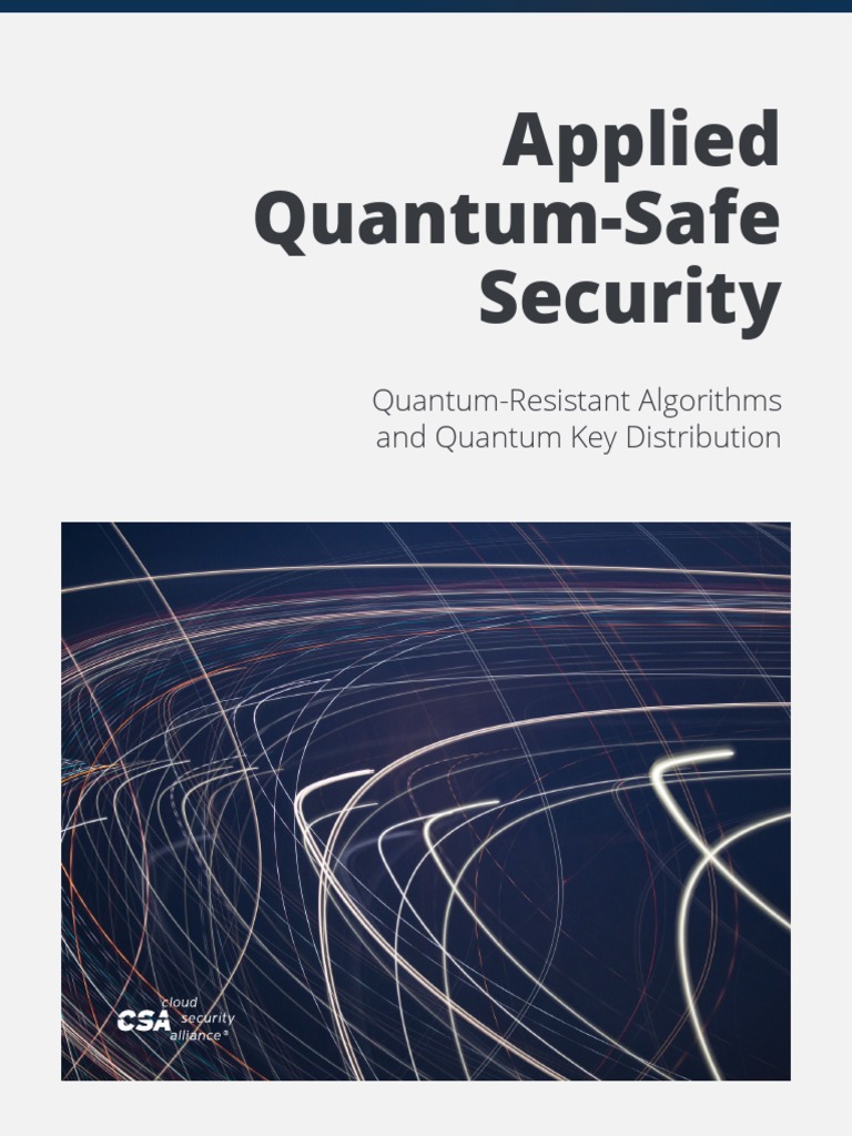 Applied Quantum Safe Security PDF Cryptography Key (Cryptography)