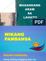 Wikang Pambansa at Wikang Opisyal