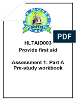 HLTAID003 Pre-Course Assessment V1