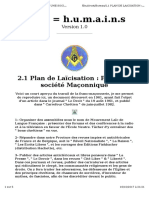 Cible 666-2.1 Plan de Laïcisation. Pour une société Maçonnique