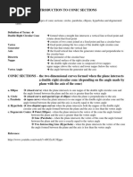 Real Life Example of Conic Section | PDF