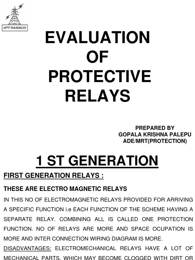 Evaluation of Protective Relay Generations | PDF | Printed Circuit ...
