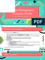 Artist Management Company Profile by Slidesgo