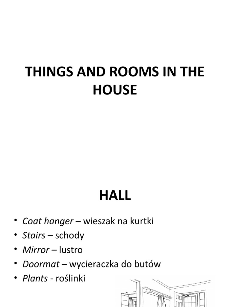 Things and Rooms in The House | PDF