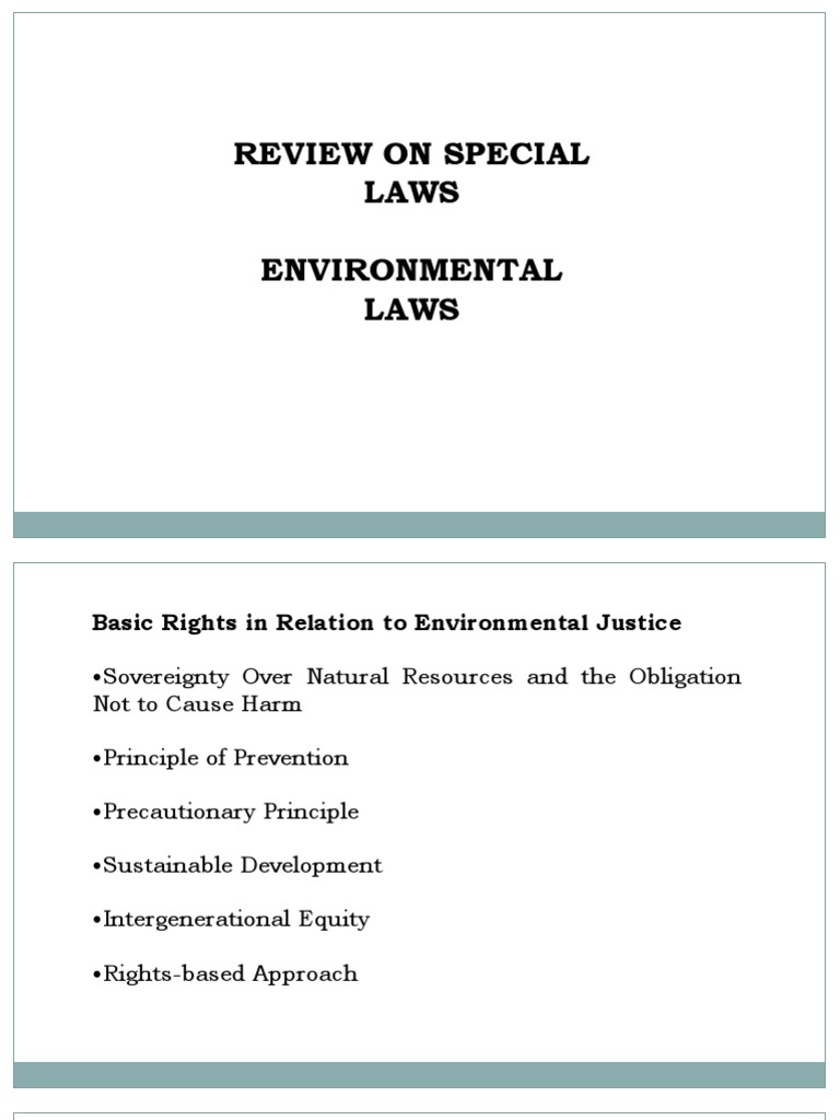 Review On Special Laws Environmental Law OAC Final | PDF | Affidavit ...
