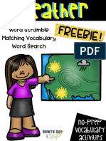 Freebie!: Word Scramble Matching Vocabulary Word Search
