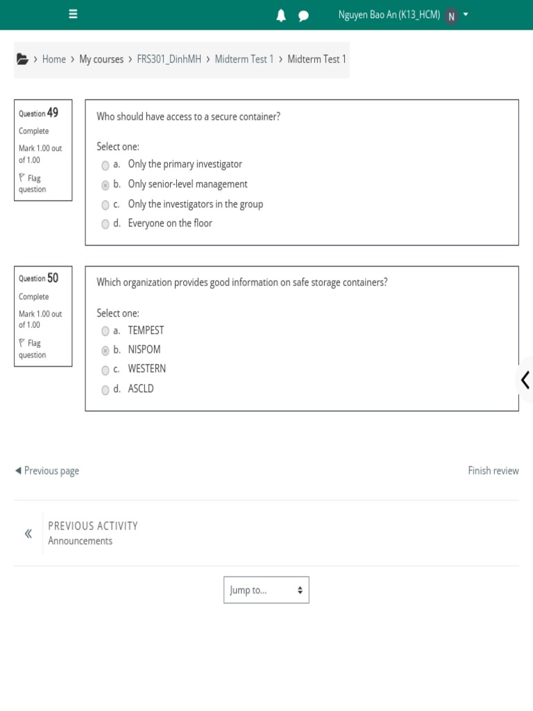 Midterm Test 1: Secure Container Access | PDF