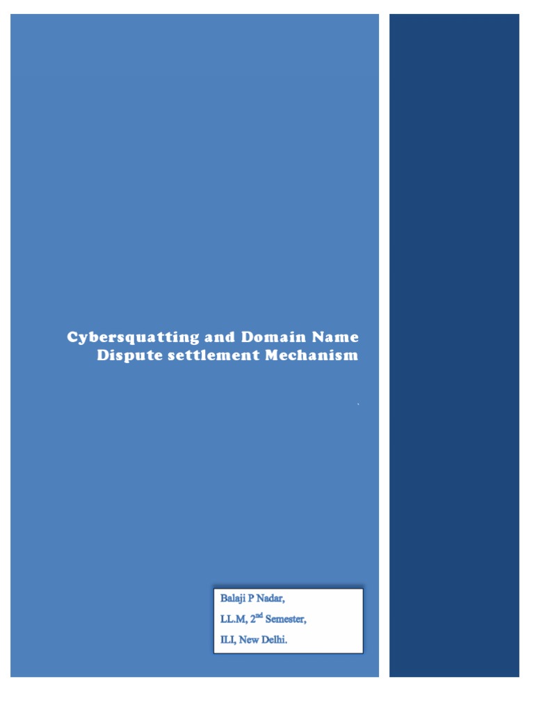 Cybersquatting PDF Trademark Domain Name