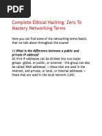 Complete Ethical Hacking: Zero To Mastery Networking Terms