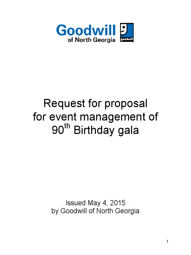 Birthday Party Event Proposal Template-44542 | PDF | Request For