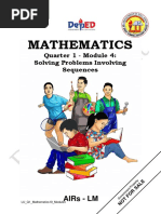 Mathematics: Quarter 1 - Module 4: Solving Problems Involving Sequences