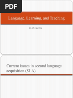 Language, Learning, and Teaching