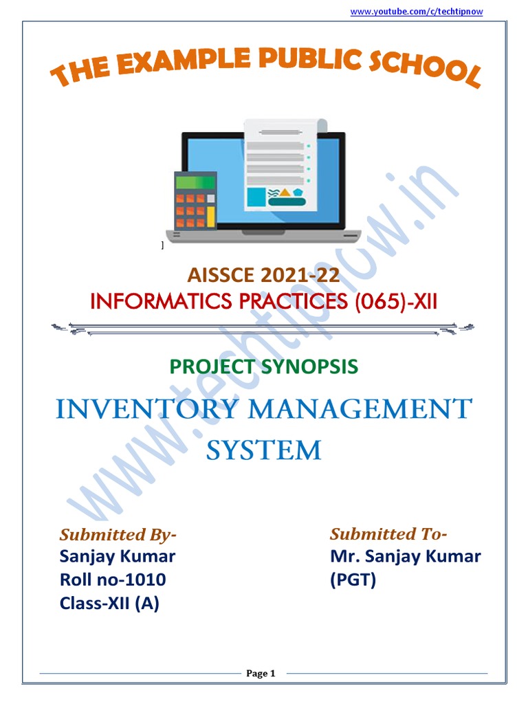 Project Synopsis Inventory Management System | PDF | My Sql | Python ...