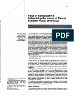 VALUE OF SONOGRAPHY IN Determining The Nature of Pleural EFUSION 1991