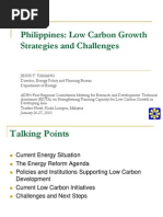 Jesus Tamang. Philippines. Low Carbon Growth Strategies and Challenges