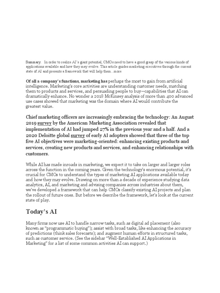 How To Design AI Marketing Strategy | PDF | Artificial Intelligence ...