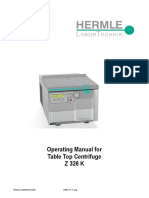 Operating Manual For Table Top Centrifuge Z 326 K
