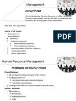 Recruitment: Source of HR Supply