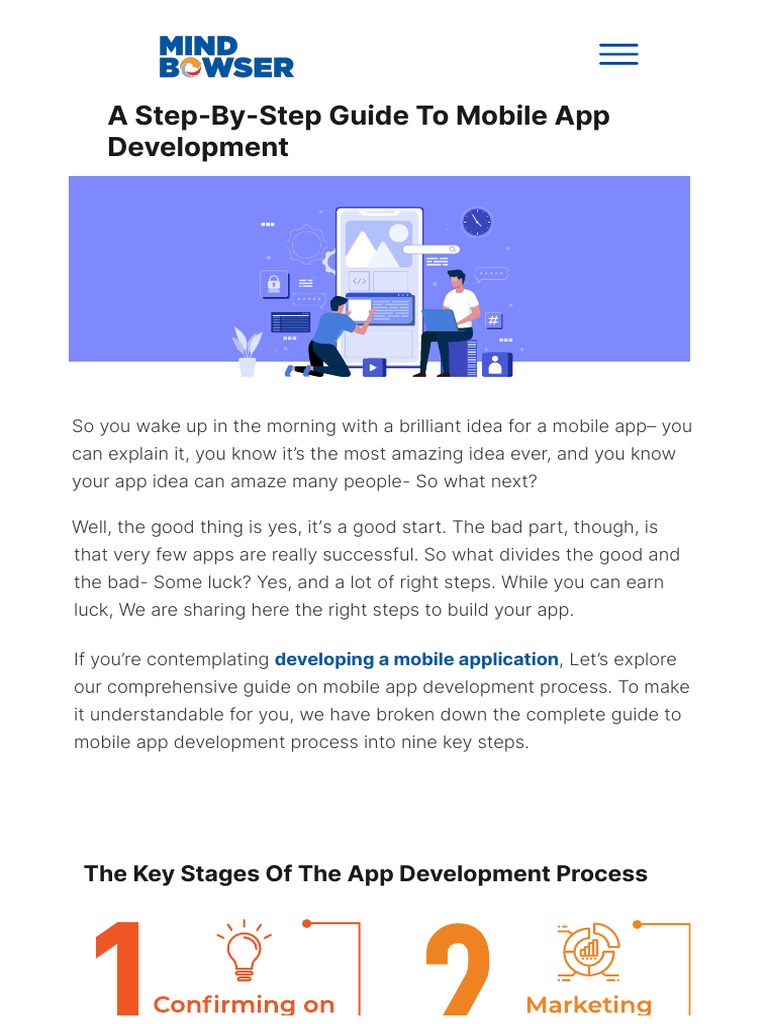 A Step-By-Step Guide To Mobile App Development: The Key Stages of The ...