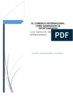 El Comercio Internacional Como Generador de Oportunidades