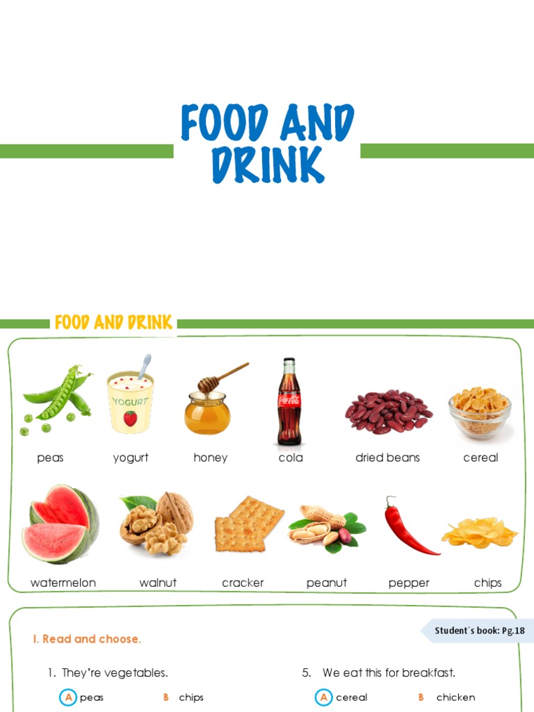 Food and Drink Vocabulary Activities | PDF | Regional & Ethnic Food ...
