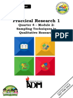 Practical Research 1: Quarter 4 - Module 2: Sampling Techniques in Qualitative Research
