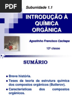 INTRODUÇÃO  QUIMICA ORGANICA